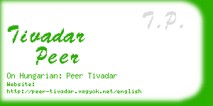 tivadar peer business card
